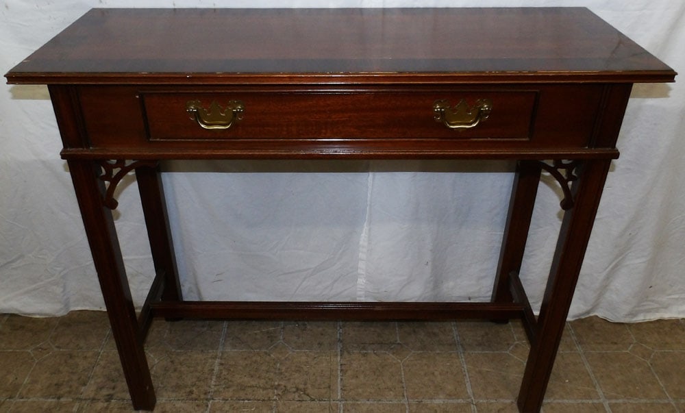 Mahogany Chippendale One Drawer Console by Council Craftsman (1 of 9)