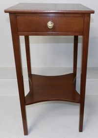 Mahogany One Drawer Two Tier Stand