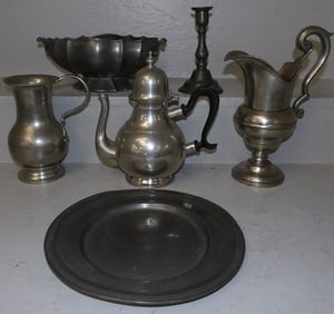 Six Pieces of Pewter