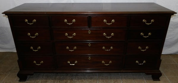 Mahogany Fluted Column Fourteen Drawer Chest by Statton Warfield Collection