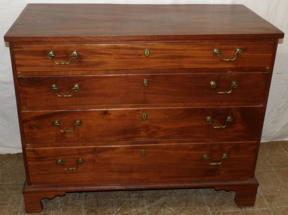 19th Century Walnut Four Drawer Chest (1 of 5)