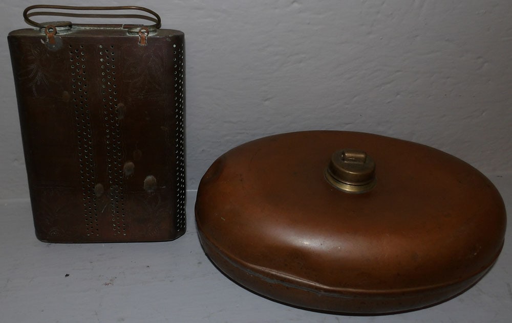 Two Antique Copper Foot Warmers (1 of 4)