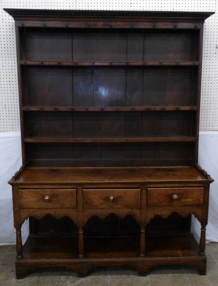 19th Century English Oak Pewter Cupboard (1 of 13)