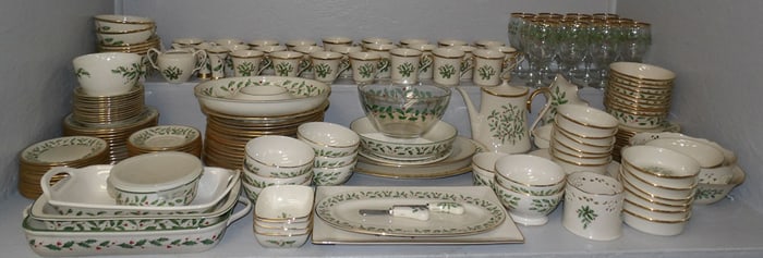 202 Pieces of Lenox China, "Holiday"