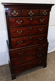 19th Century Mahogany Two Piece Chest on Chest