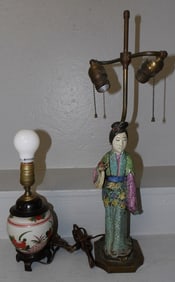 Two Oriental Porcelain Lamps