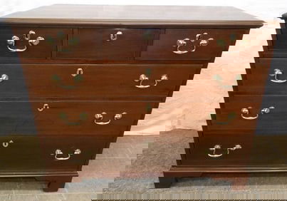 19th Century Mahogany Three Over Three Drawer Chest
