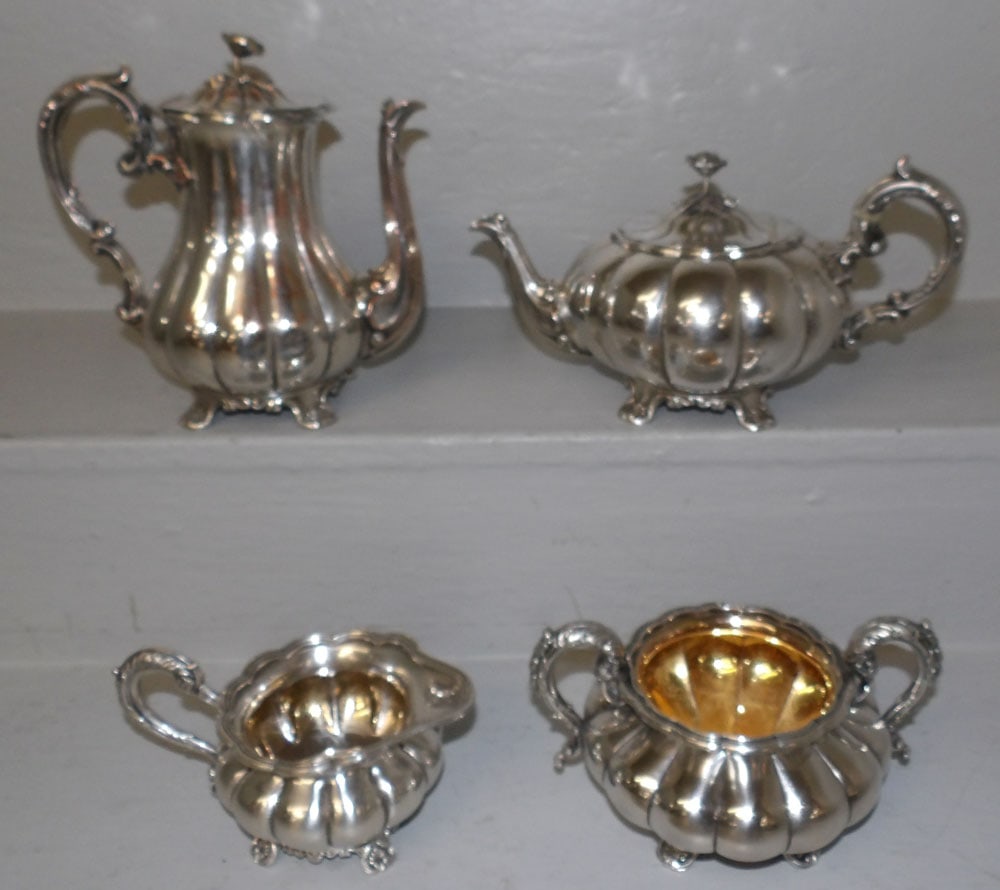 Four Piece Sheffield Tea Service (1 of 7)