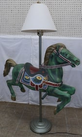 Painted Resin Carousel Floor Lamp