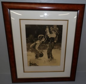 Framed Norman Rockwell Print Pencil Signed & Numbered