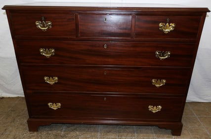 19th Century Mahogany Three Over Three Drawer Chest