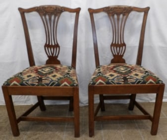 Pair of 19th Century Mahogany Side Chairs