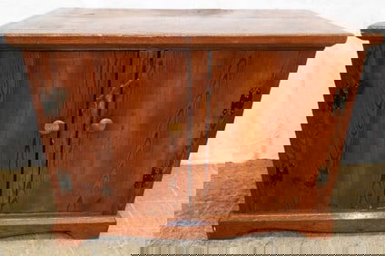 Antique Heart Pine Two Door Cabinet
