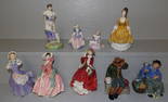 Nine Royal Doulton Figurines