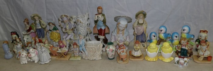 Lot of Painted Porcelain Figurines