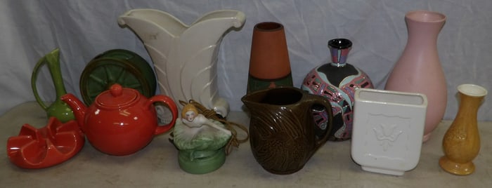 Lot of Painted Pottery Items