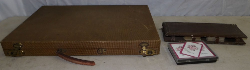 Lot of Cribbage Game, Poker Chips, & Vintage Cards (1 of 4)