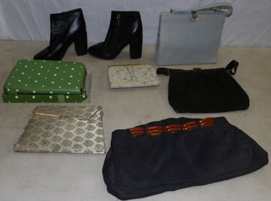 Lot of Ladies Boots & Vintage Ladies Purse