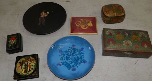 Lot of Painted Metal, Wood, & Paper Mache Items