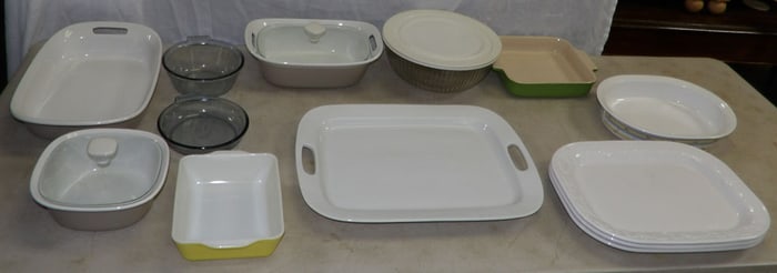 Lot of Porcelain & Corning Ware Items