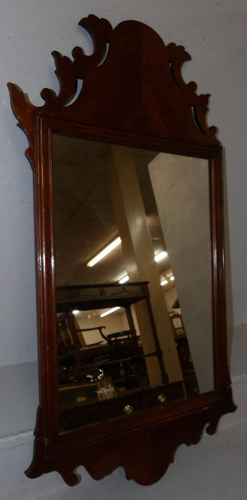 mahogany Chippendale style framed mirror (1 of 4)