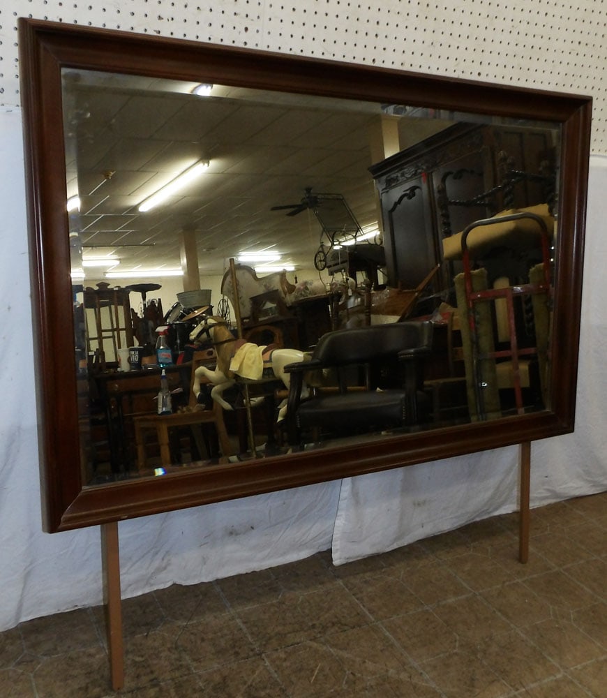 cherry framed bevel edge mirror (1 of 3)