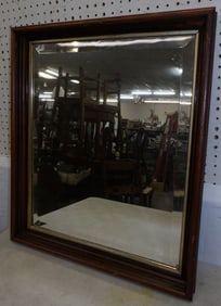 antique walnut shadow box frame bevel edge mirror