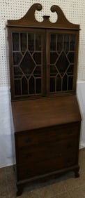 mahogany glass door secretary