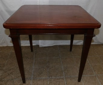 mid century modern mahogany banded top end table