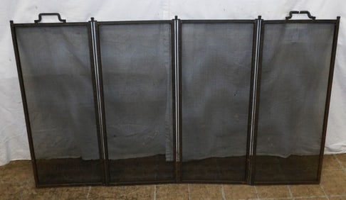 metal and mesh fire screen