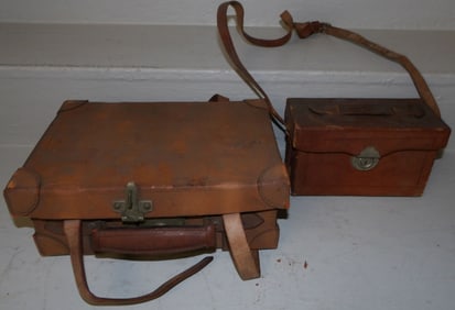 vintage French 35mm camera in original leather case