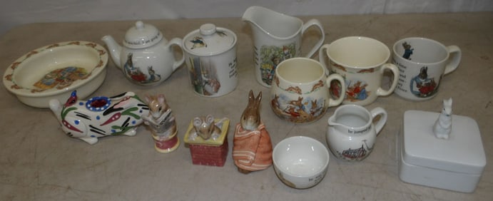 lot of wedgwood peter the rabbit porcelain