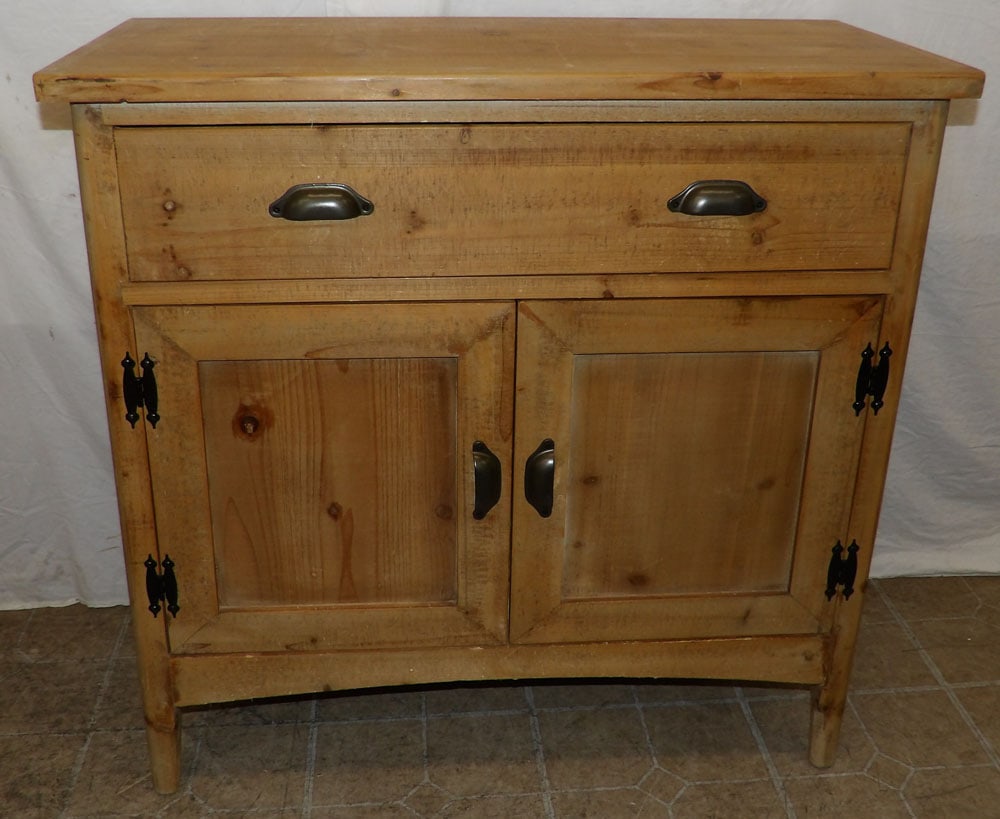 bleached pine cabinet: bleached pine cabinet . 35 1/4" H 34 1/4" W 16" D ALL DESCRIPTIONS AND ANY CONDITION STATEMENT GIVEN BY LANGSTON AUCTION GALLERY ARE STRICTLY OPINIONS AND LANGSTON'S SHALL HAVE NO RESPONSIBILITY FOR E