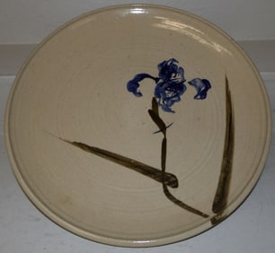 large signed pottery charger