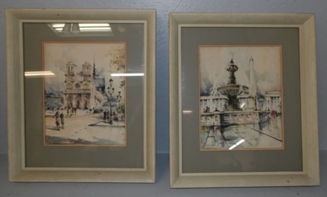 two framed prints