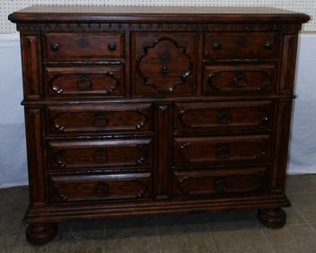 oak 11 drawer chest