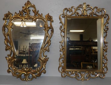 Two Gilded Framed Mirrors