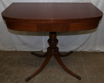 Mahogany Fold Over Top Game Table