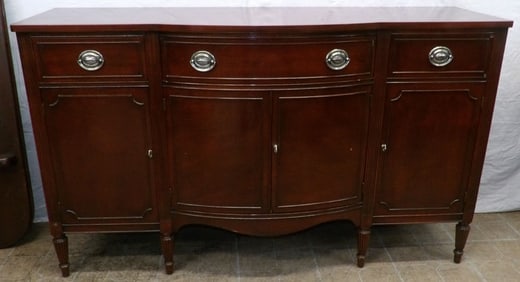 Mahogany Bow Front Sideboard by The Morganton Collection