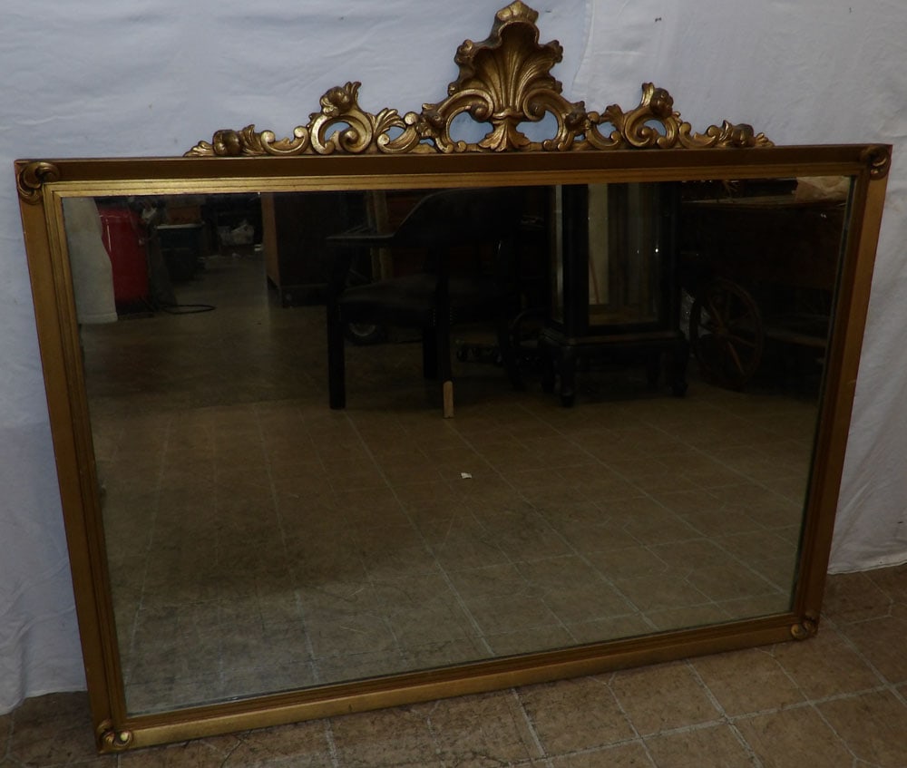 Antique Gilded Frame Mirror (1 of 4)