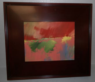 Framed Oil on Canvas Mixed Media Artist Signed