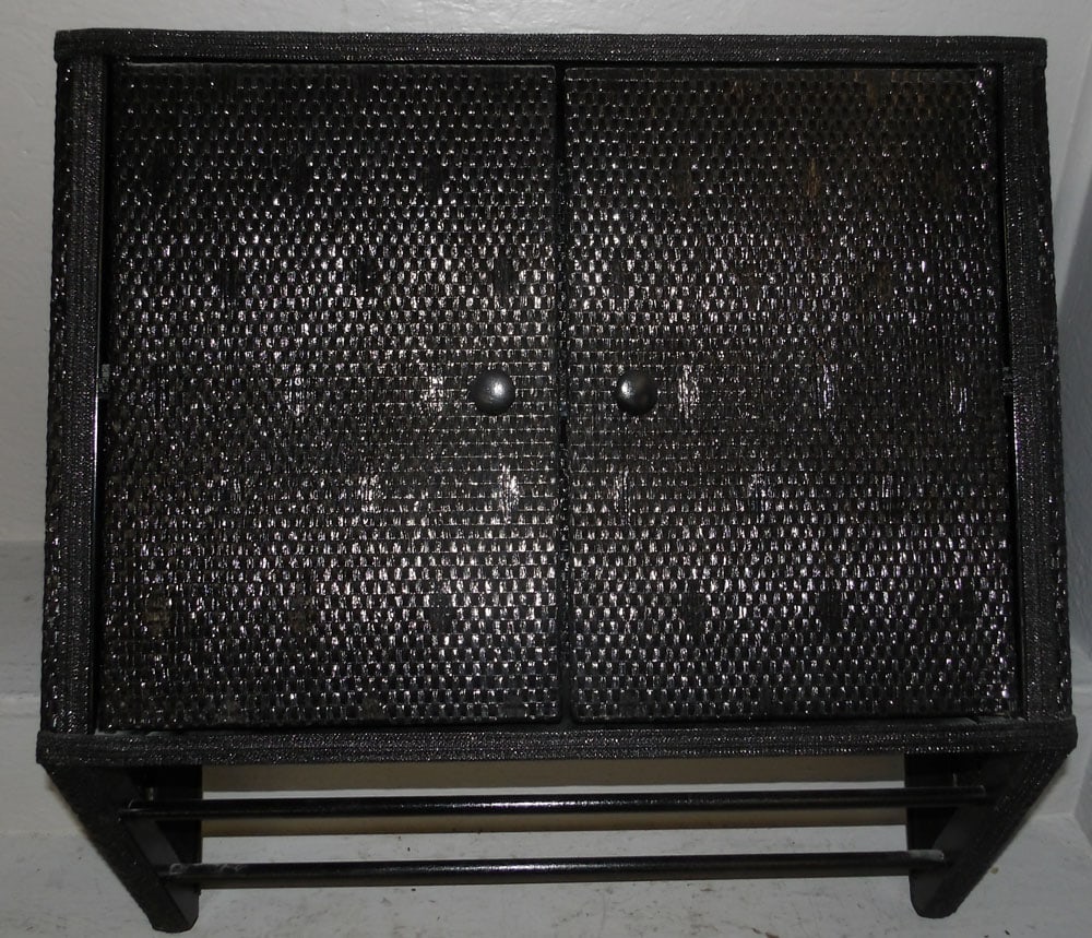 Painted Wicker Hanging Two Door Cabinet (1 of 2)