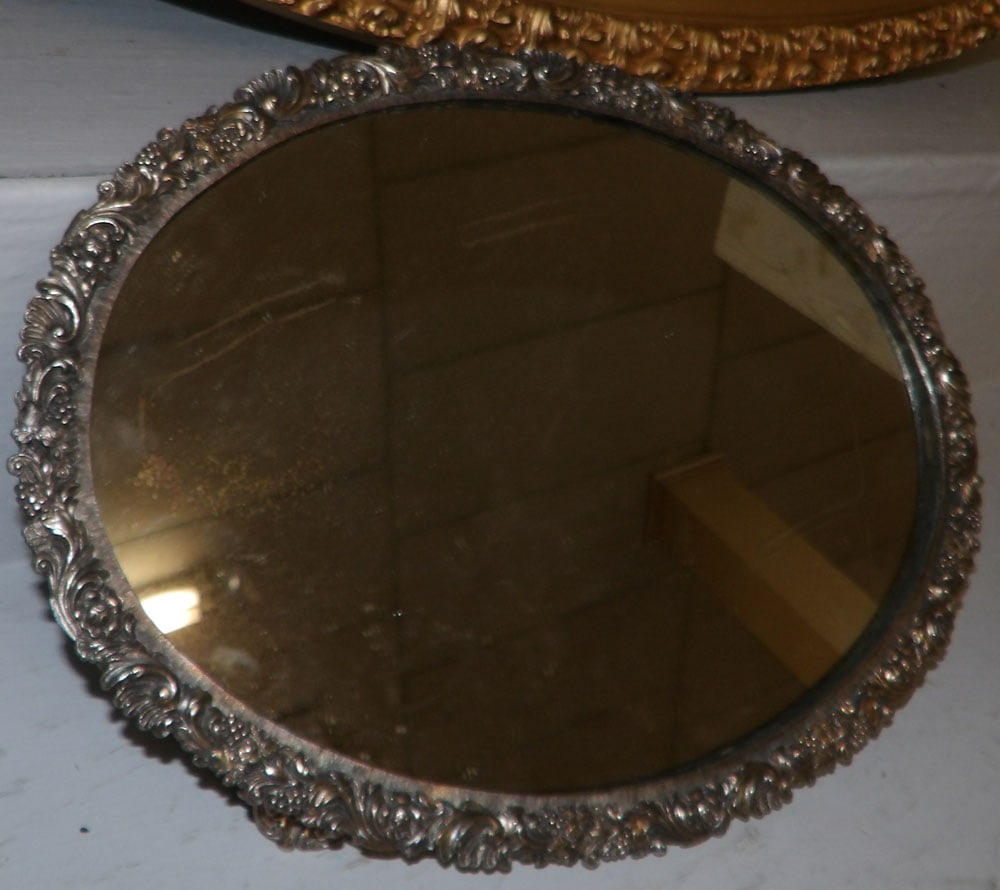 Silver Plated Mirror Top Plateau (1 of 4)