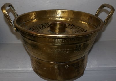 Engraved Brass Hibachi