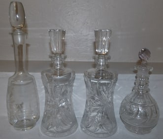 Lot of Glass Decanters
