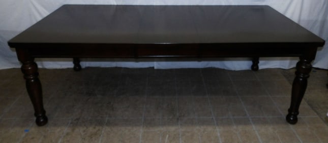 Modern Cherry Dining Table with One Leaf