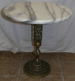 Brass & Marble Top Stand