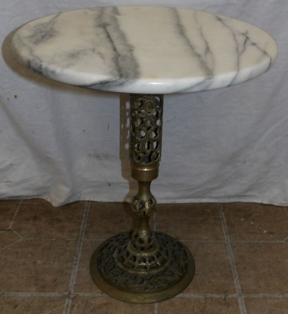 Brass & Marble Top Stand (1 of 2)