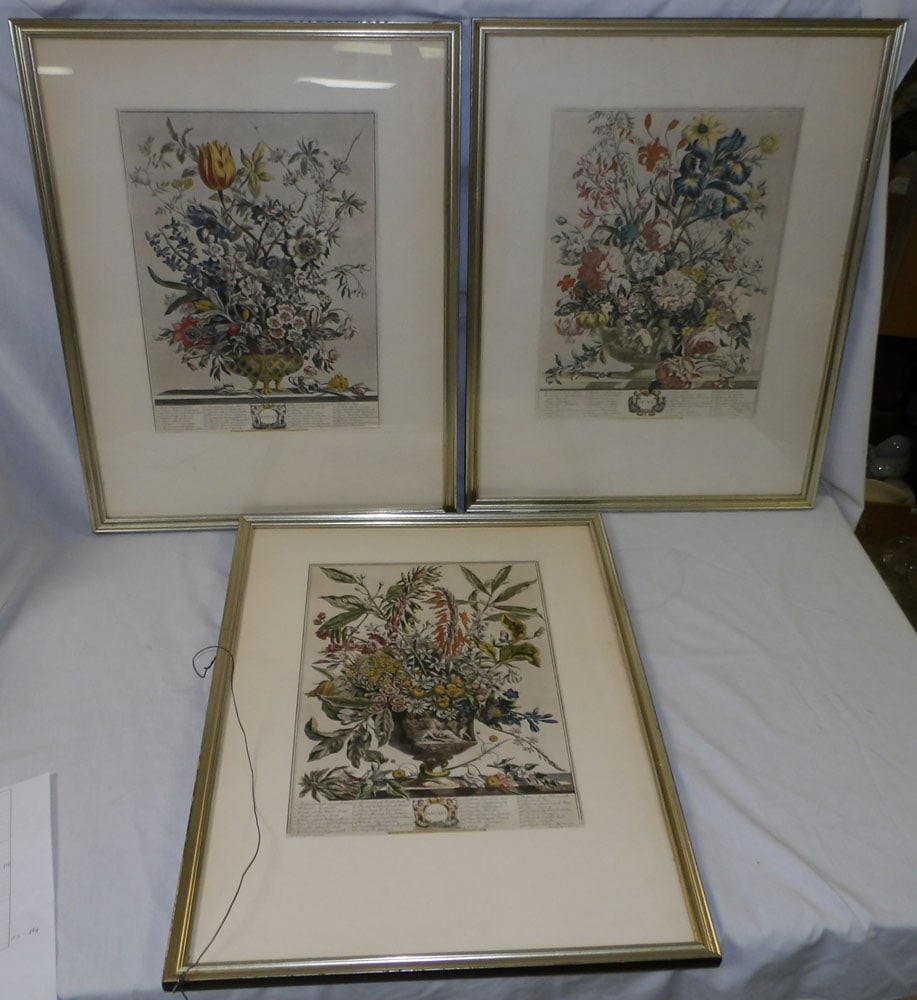 Lot of Framed Month Engravings (1 of 4)