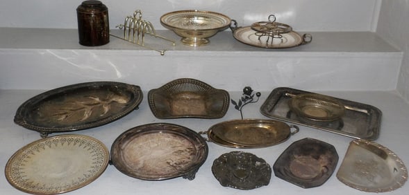 Lot of Vintage Silverplated Items